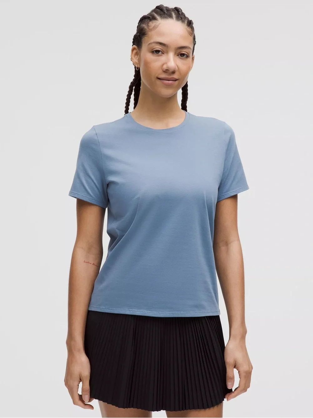 lululemon athletica Short Sleeve Crew Tee in Dusty Blue